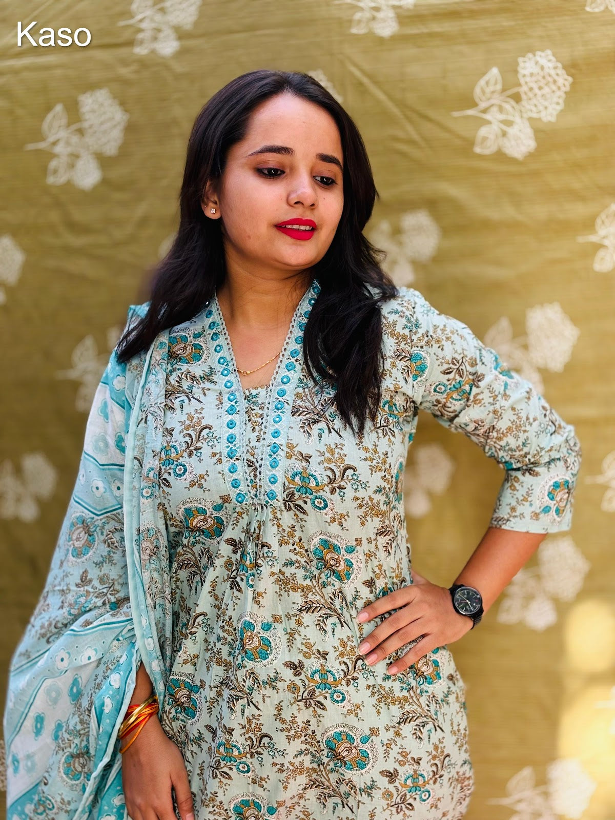 Design 290425 Kaso Cotton Cambric Readymade Pant Style Suits Exporter India