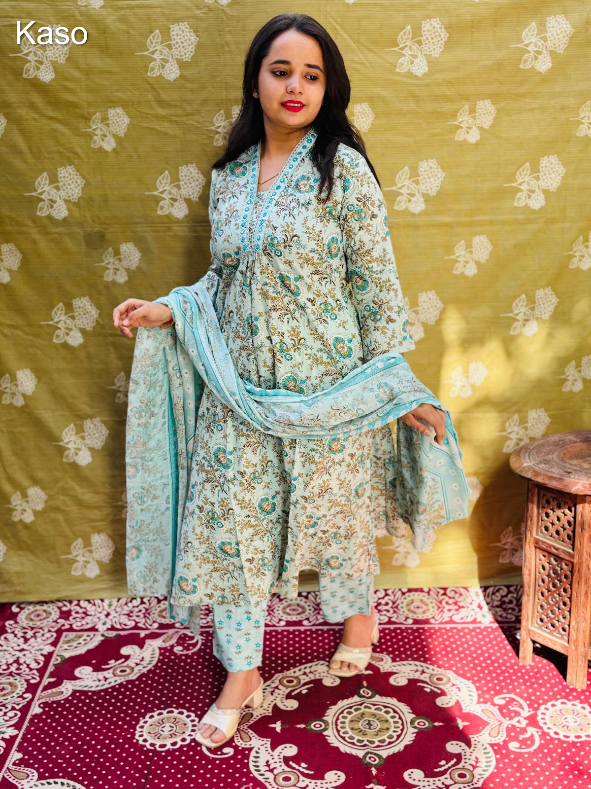 Design 290425 Kaso Cotton Cambric Readymade Pant Style Suits Exporter India