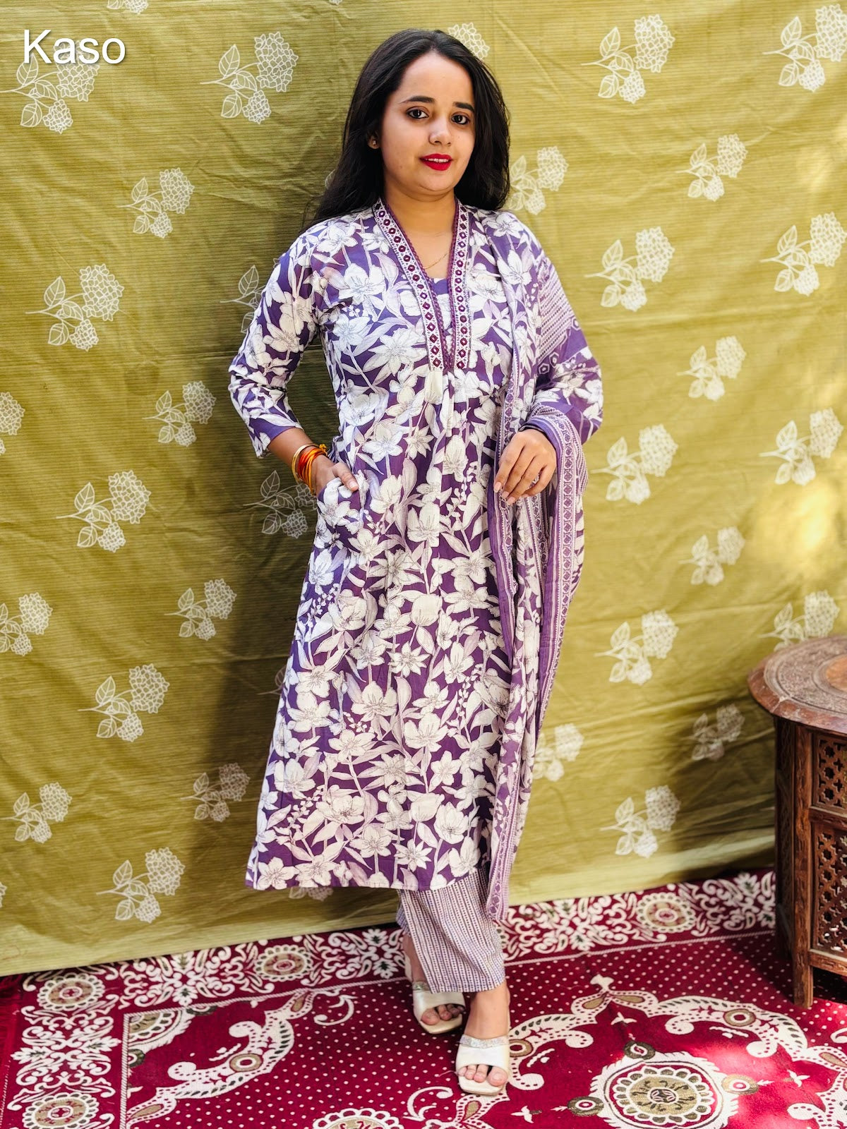 Design 290425 Kaso Cotton Cambric Readymade Pant Style Suits Exporter India