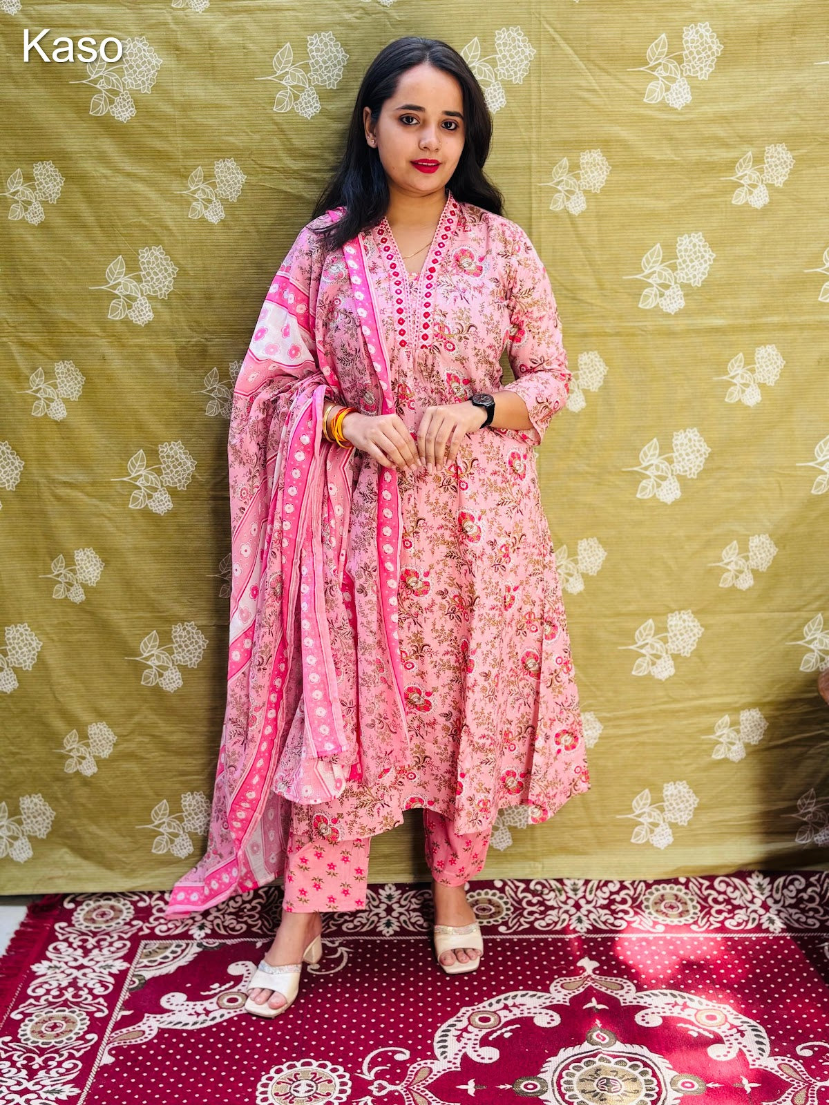 Design 290425 Kaso Cotton Cambric Readymade Pant Style Suits Exporter India