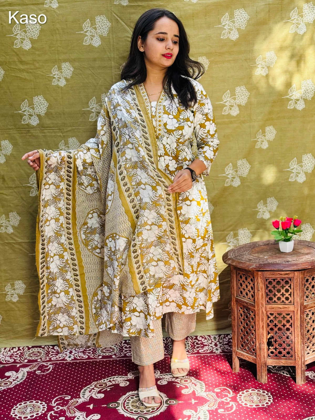 Design 290425 Kaso Cotton Cambric Readymade Pant Style Suits Exporter India