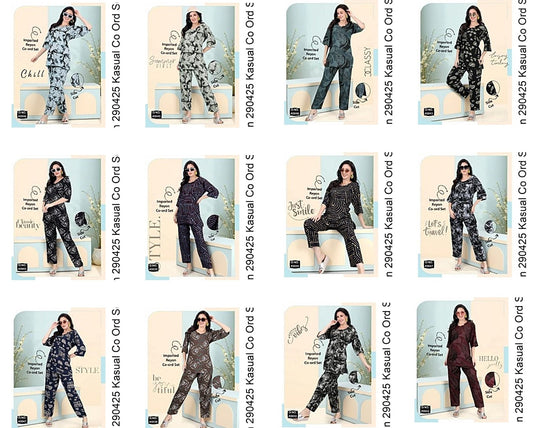 Design 290425 Kasual Imported Co Ord Set Manufacturer Ahmedabad