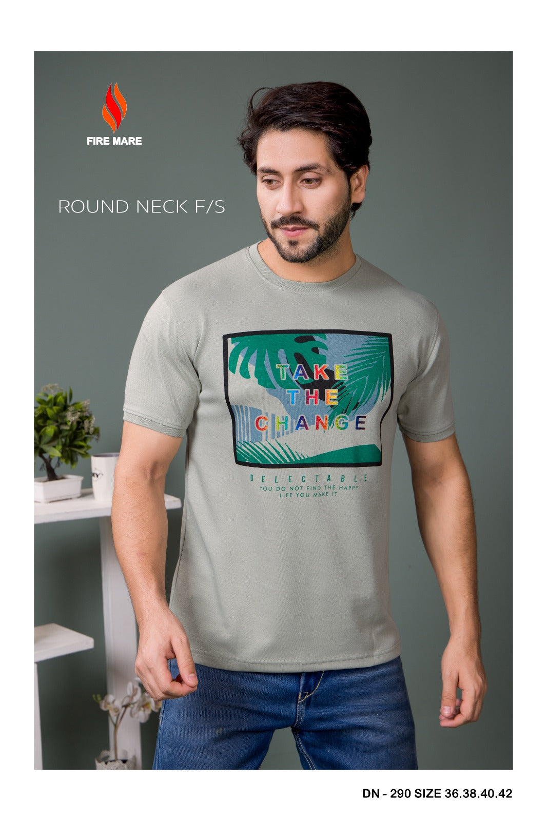 Design 290 Fire Mare Cotton Mens Tshirts Manufacturer Gujarat