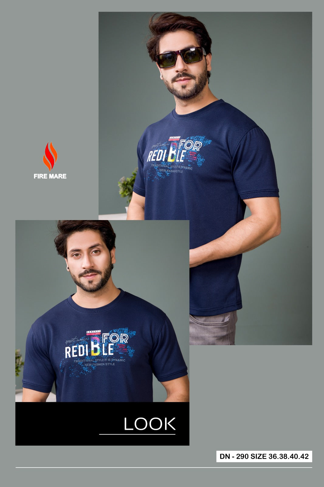 Design 290 Fire Mare Cotton Mens Tshirts Manufacturer Gujarat