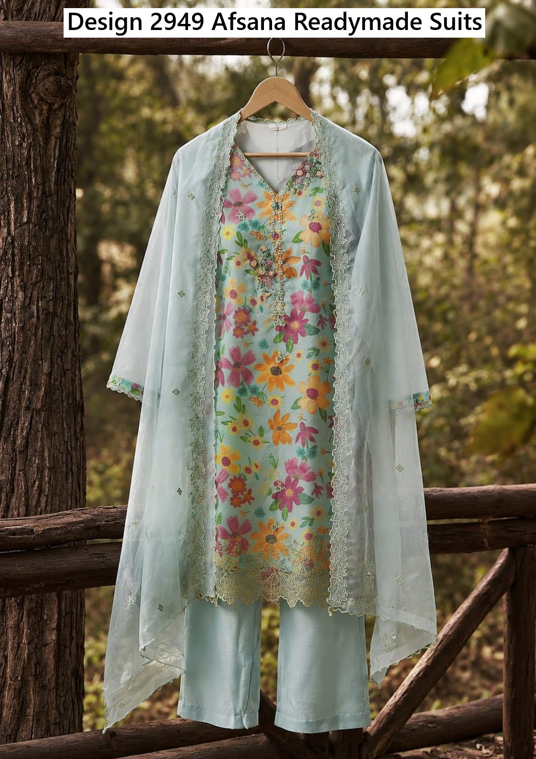 Design 2949 Afsana Organza Readymade Suits Wholesale Price
