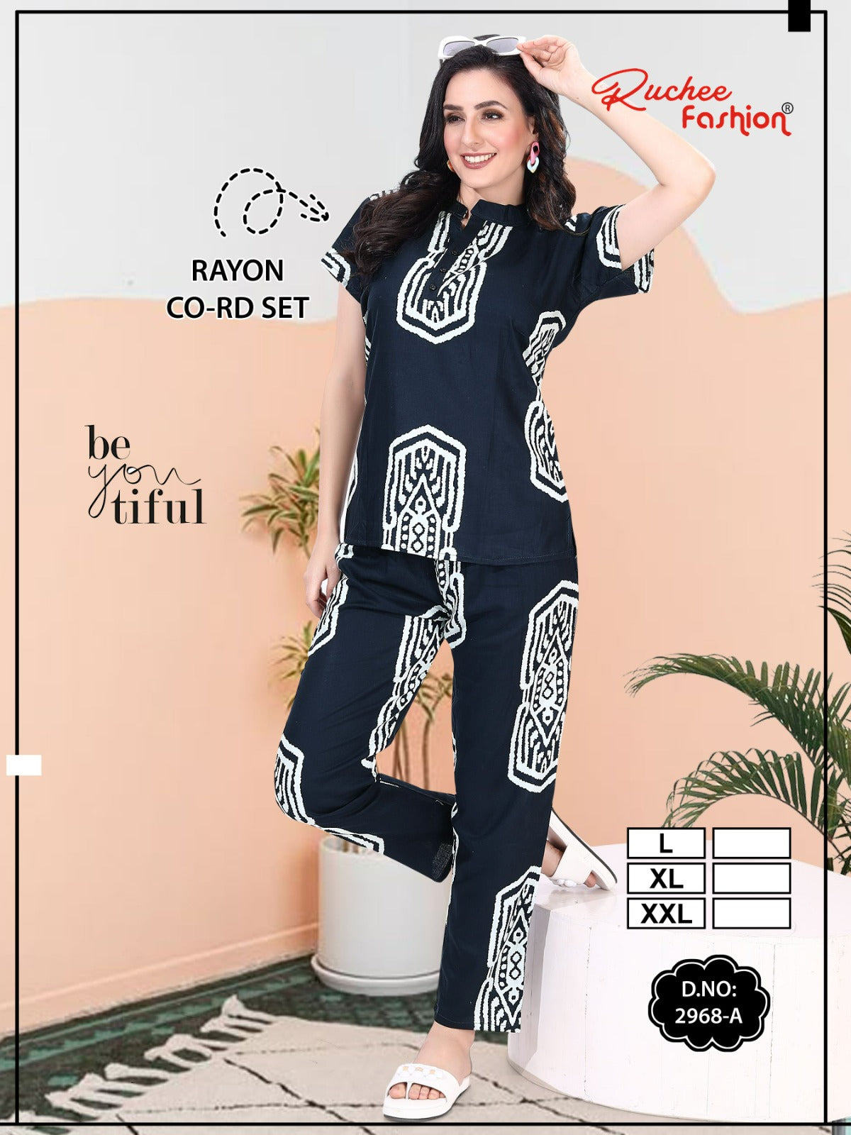 Design 2968-2971 Ruchee Fashion Rayon Co Ord Set Manufacturer India