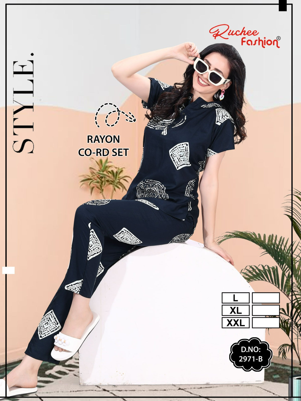 Design 2968-2971 Ruchee Fashion Rayon Co Ord Set Manufacturer India