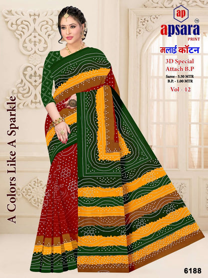 Design 2 Apsara Print Cotton Sarees Supplier Ahmedabad
