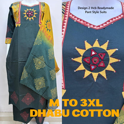 Design 2 Hcb Cotton Readymade Pant Style Suits Supplier