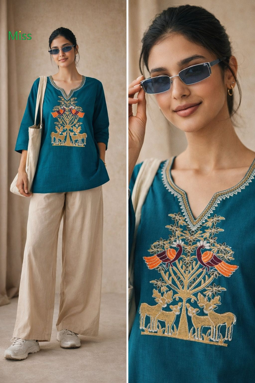 Design 2 Miss Cotton Short Kurtis Exporter