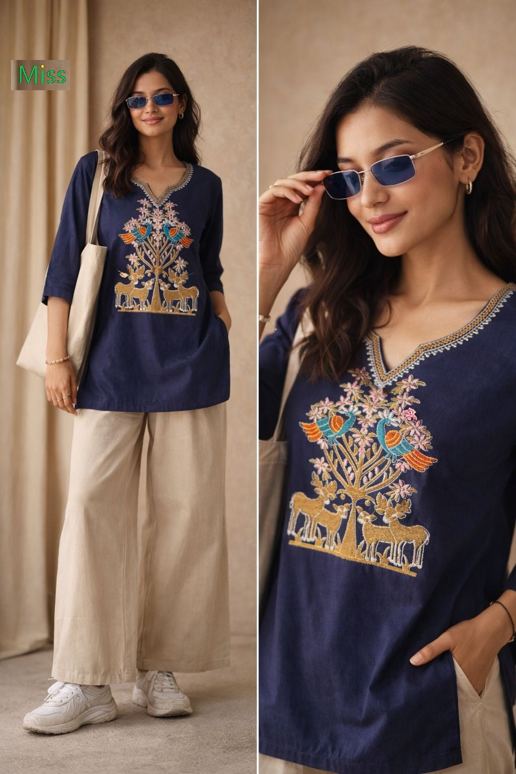 Design 2 Miss Cotton Short Kurtis Exporter