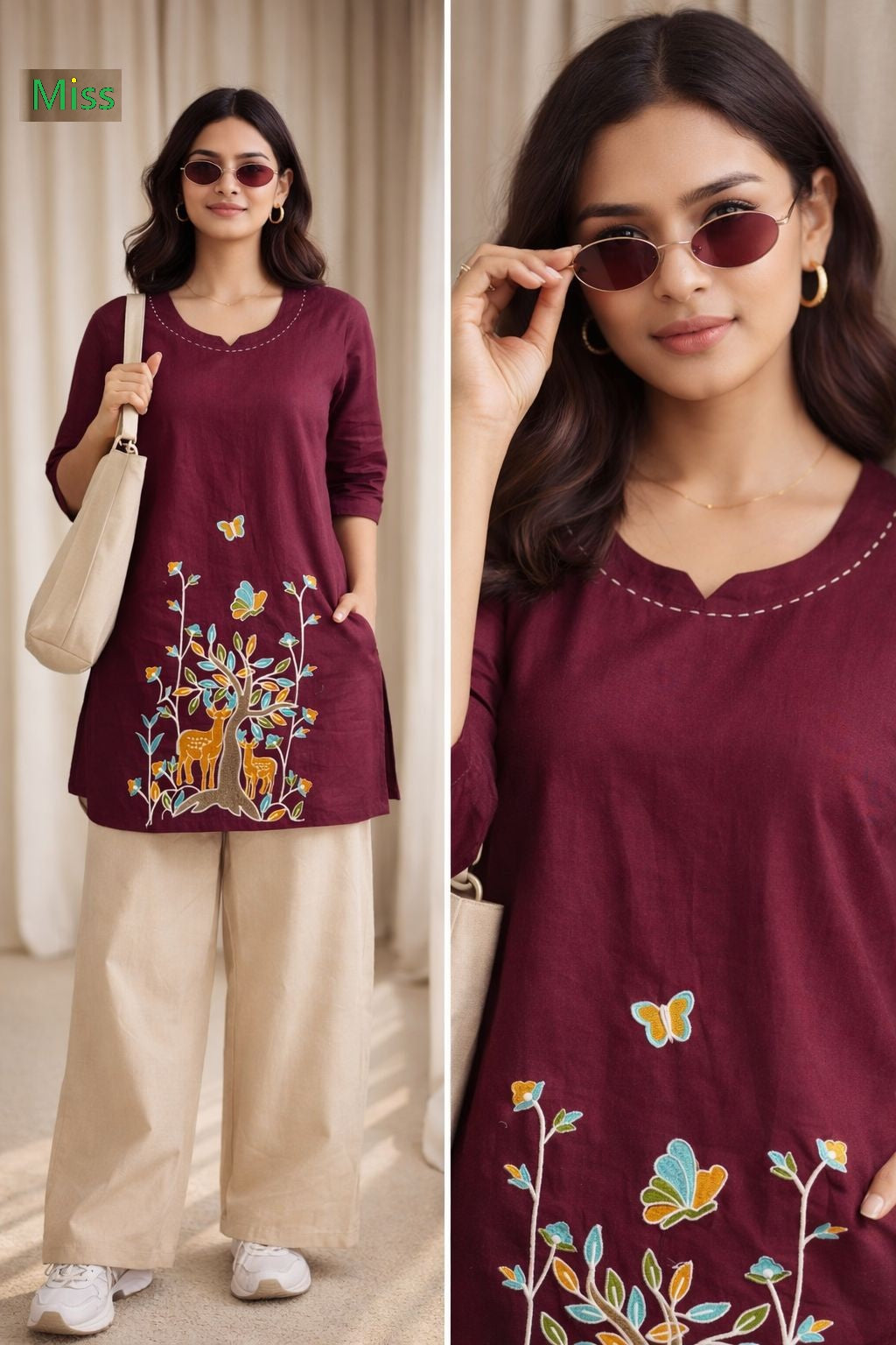 Design 2 Miss Cotton Short Kurtis Exporter
