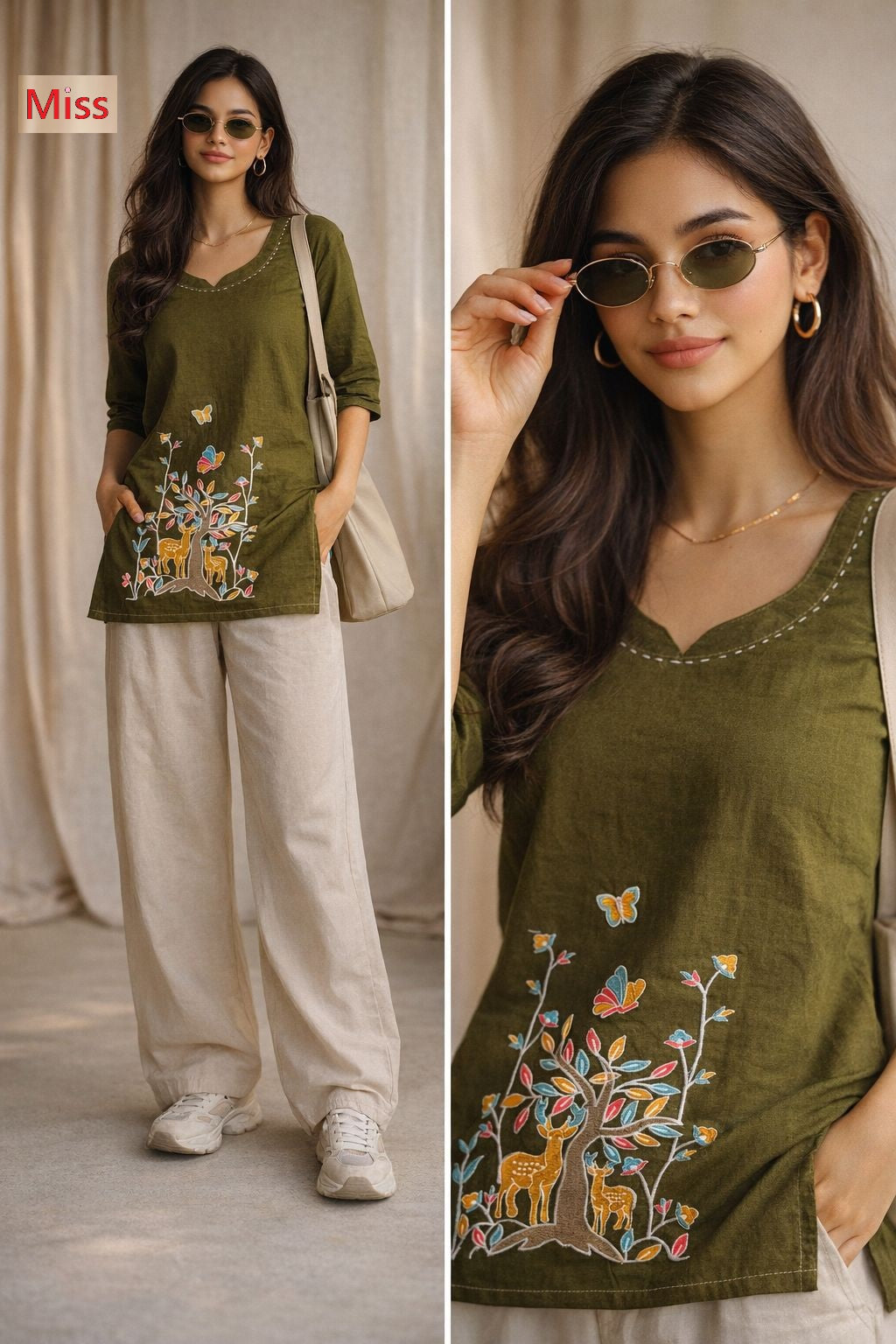 Design 2 Miss Cotton Short Kurtis Exporter