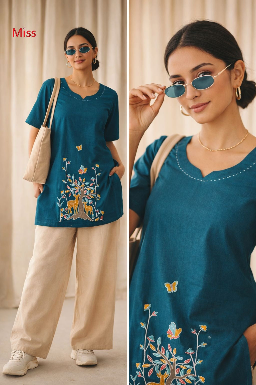 Design 2 Miss Cotton Short Kurtis Exporter