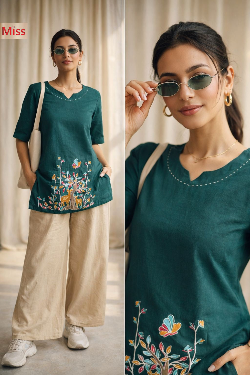 Design 2 Miss Cotton Short Kurtis Exporter