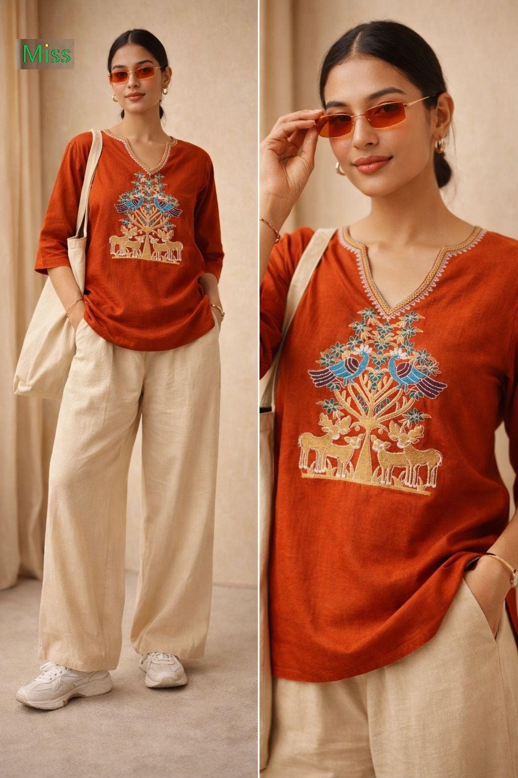 Design 2 Miss Cotton Short Kurtis Exporter