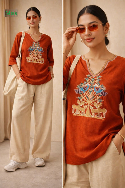 Design 2 Miss Cotton Short Kurtis Exporter