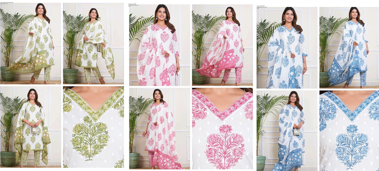 Design 300425 Mfs Readymade Cotton Pant Suits Wholesale