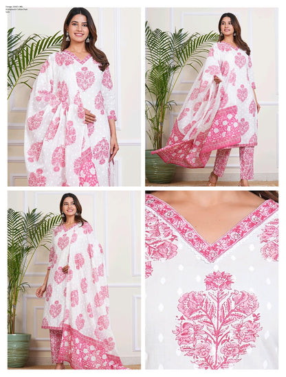 Design 300425 Mfs Readymade Cotton Pant Suits Wholesale