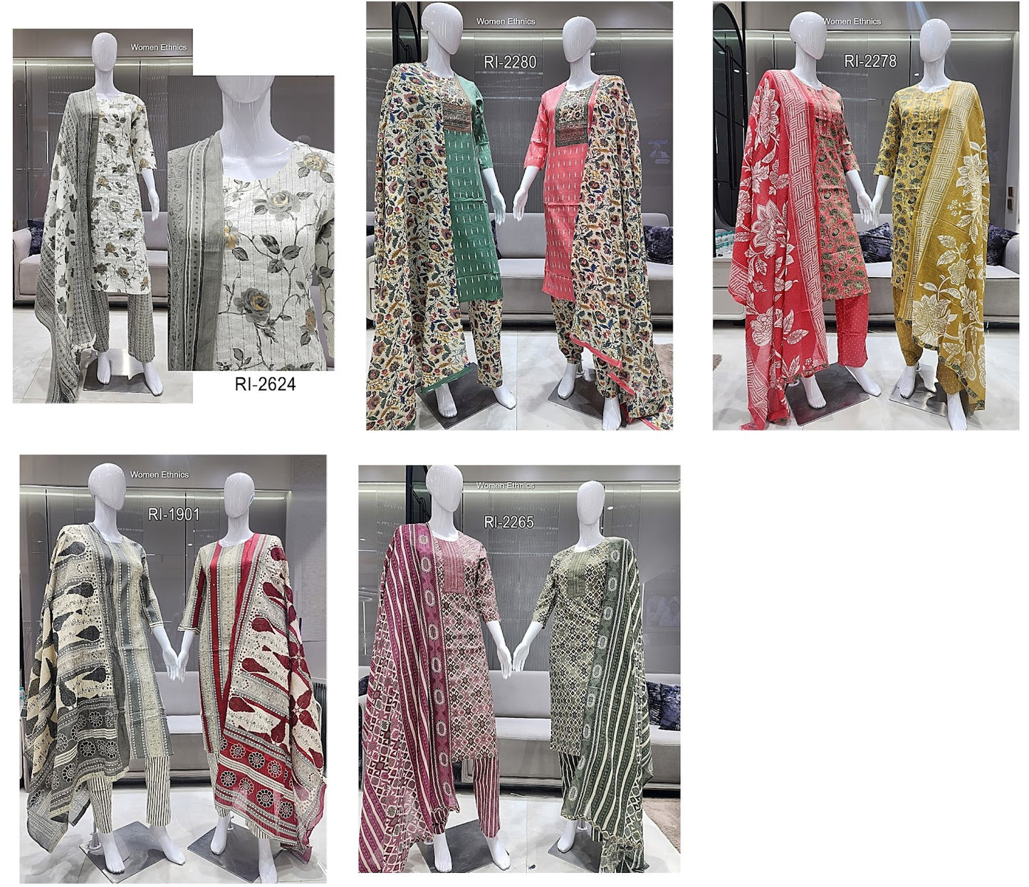 Design 300425 Women Ethnics Soft Cotton Readymade Pant Style Suits Manufacturer India