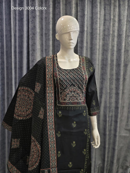 Design 3004 Colorx Roman Silk Readymade Pant Style Suits Exporter India