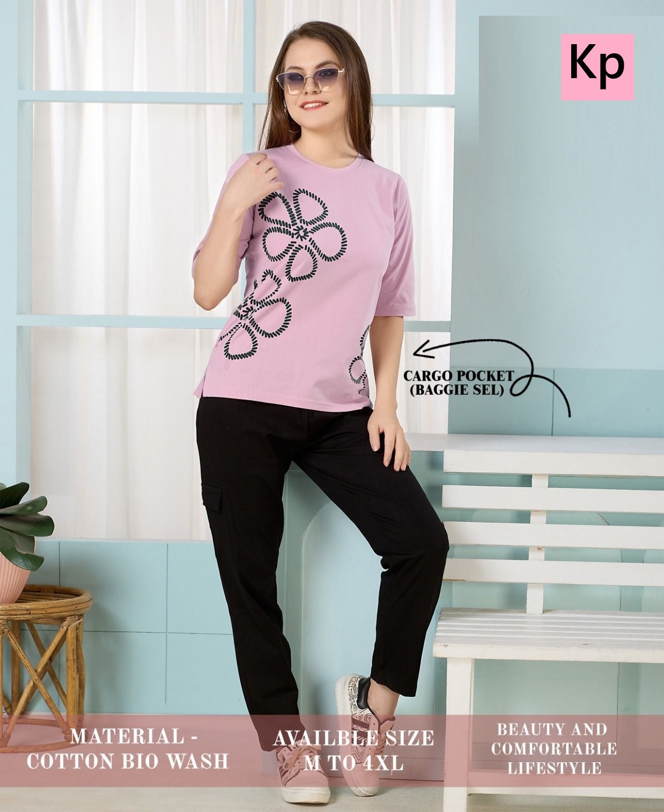Design 3005 Kp Cotton Biowashed Pyjama Night Suits Supplier Gujarat