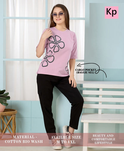 Design 3005 Kp Cotton Biowashed Pyjama Night Suits Supplier Gujarat