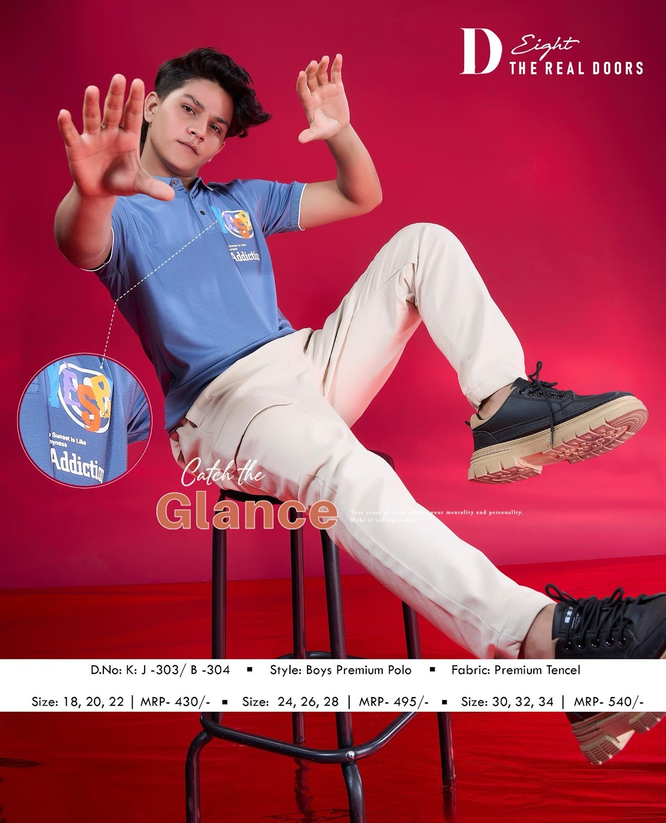 Design 303-304 D-8 Tencil Boys Tshirt Wholesaler Ahmedabad