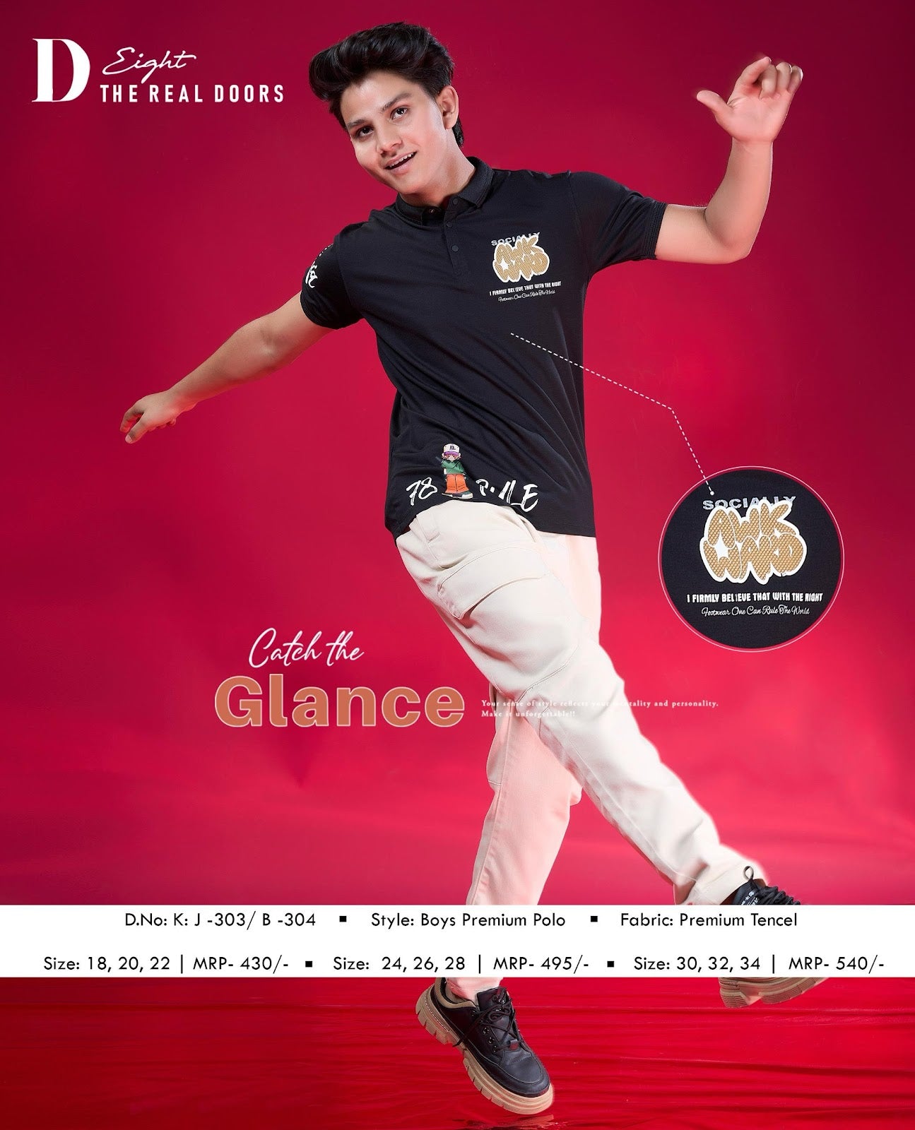 Design 303-304 D-8 Tencil Boys Tshirt Wholesaler Ahmedabad