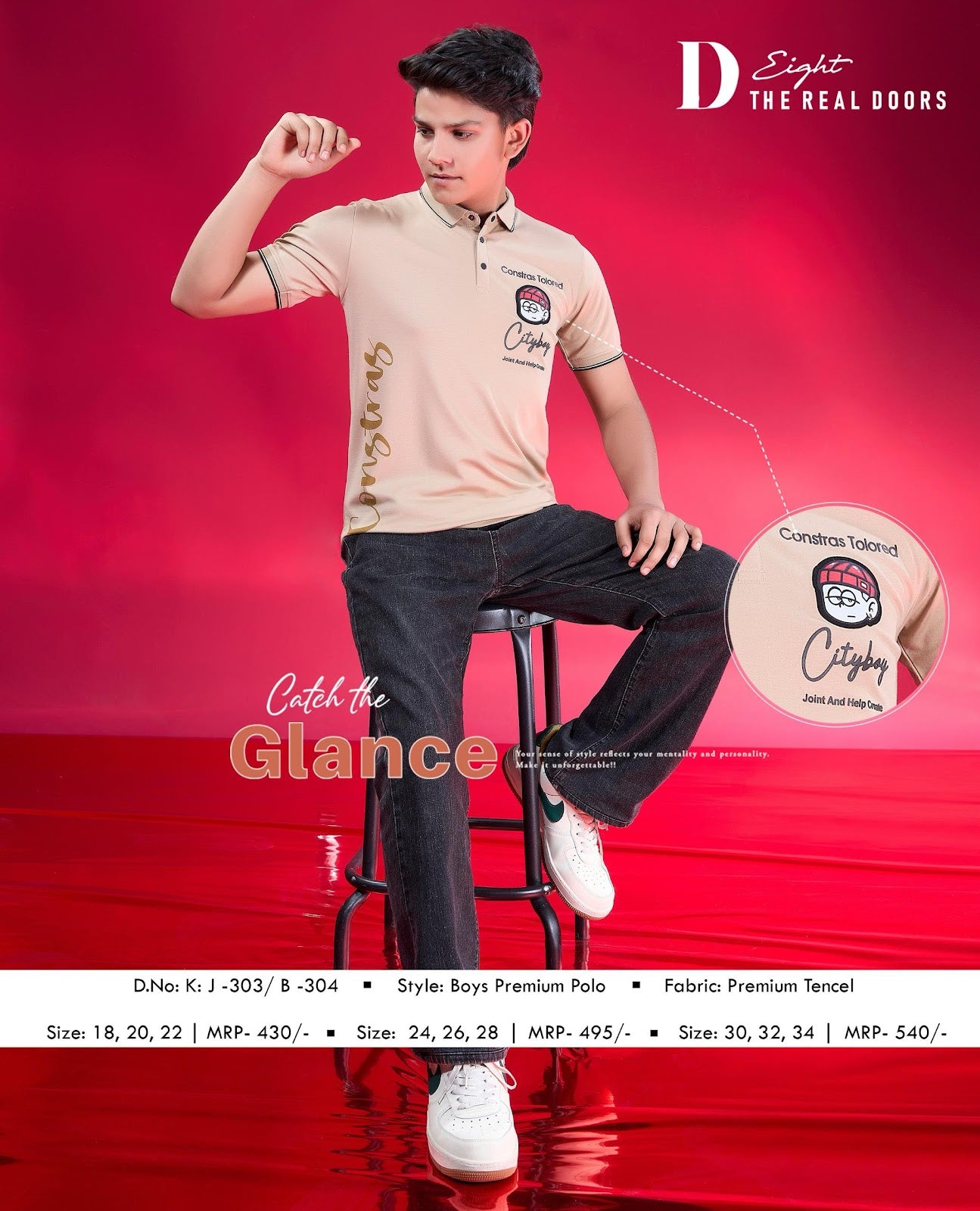 Design 303-304 D-8 Tencil Boys Tshirt Wholesaler Ahmedabad