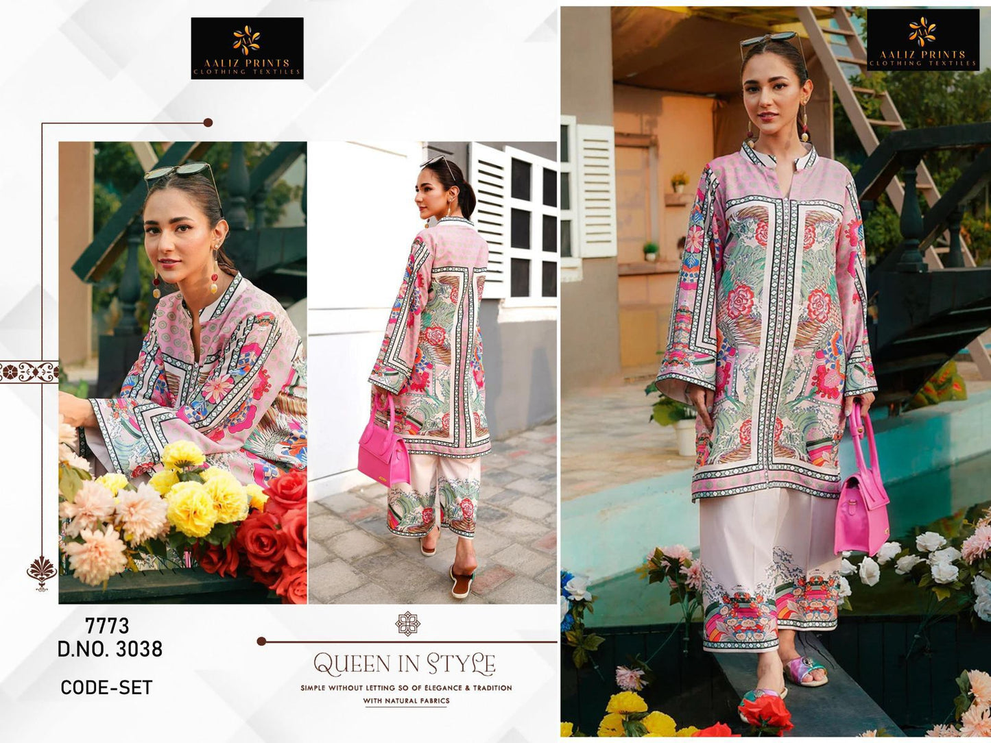 Design 3033-3038 Aaliz Prints Lawn Co Ord Set Wholesaler Gujarat