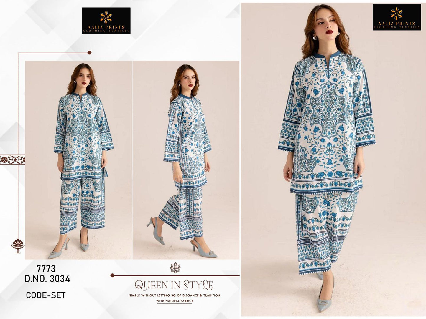 Design 3033-3038 Aaliz Prints Lawn Co Ord Set Wholesaler Gujarat