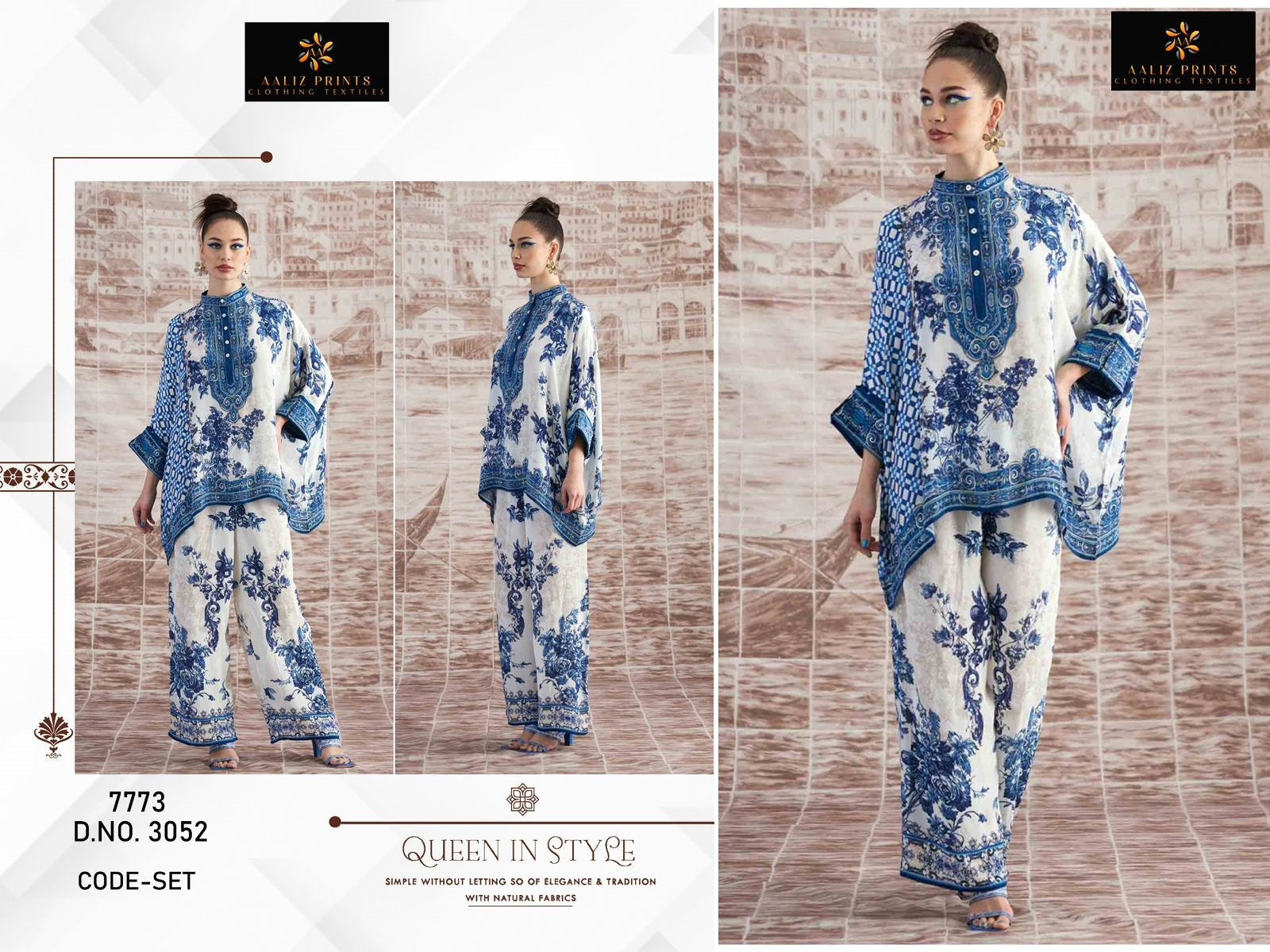 Design 3052-3053 Aaliz Prints Lawn Co Ord Set Manufacturer