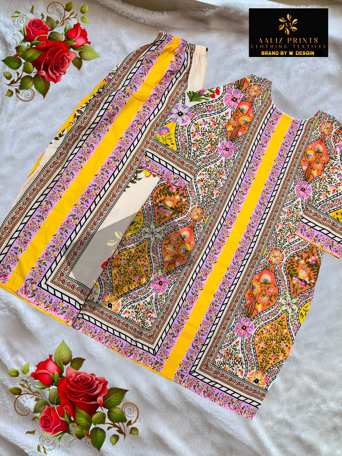 Design 3101-3103 Karachi Print Aaliz Prints Lawn Co Ord Set Exporter Gujarat