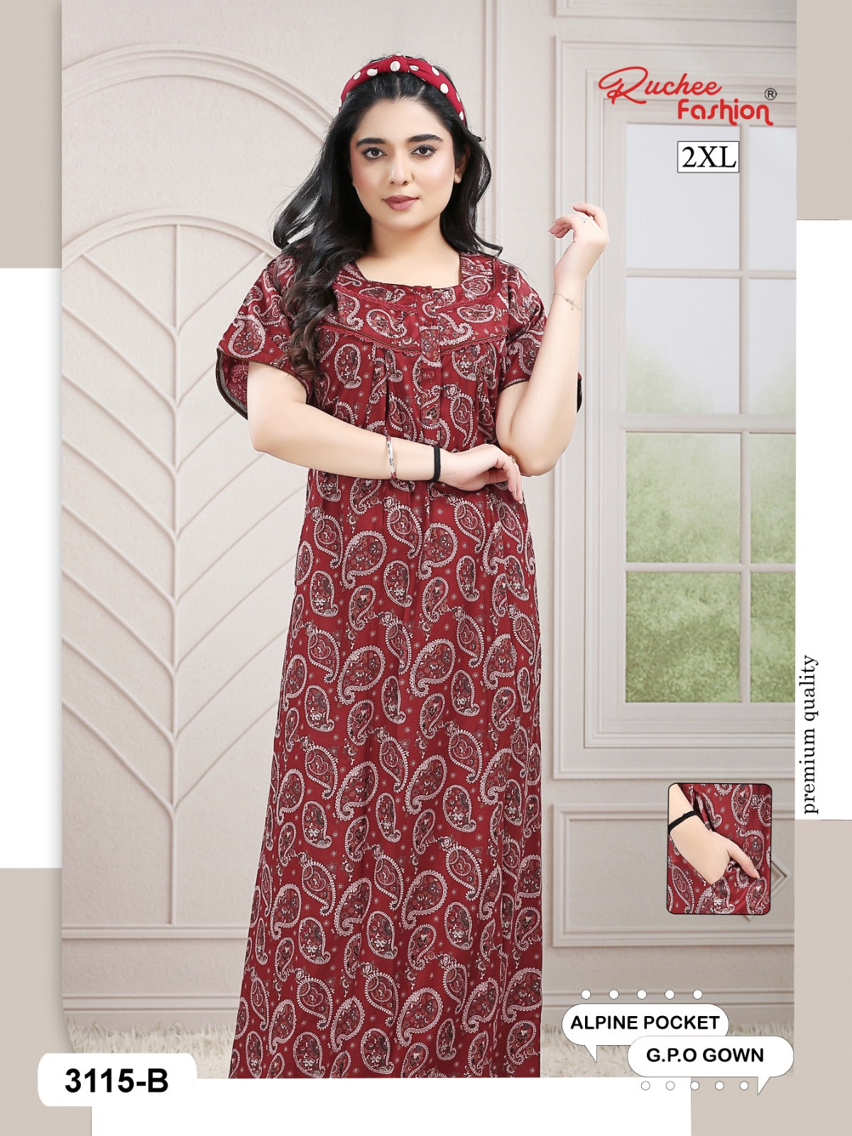 Design 3114-3116 Ruchee Fashion Alpine Night Gowns Supplier Gujarat