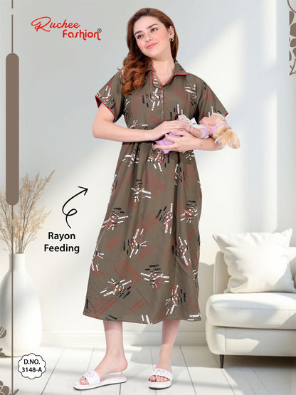 Design 3148-3149 Ruchee Fashion Rayon Feeding Kurtis Wholesaler Ahmedabad