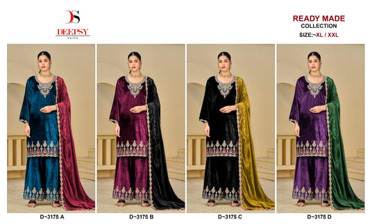 Design 3175 Deepsy Viscose Readymade Velvet Suits Manufacturer Ahmedabad