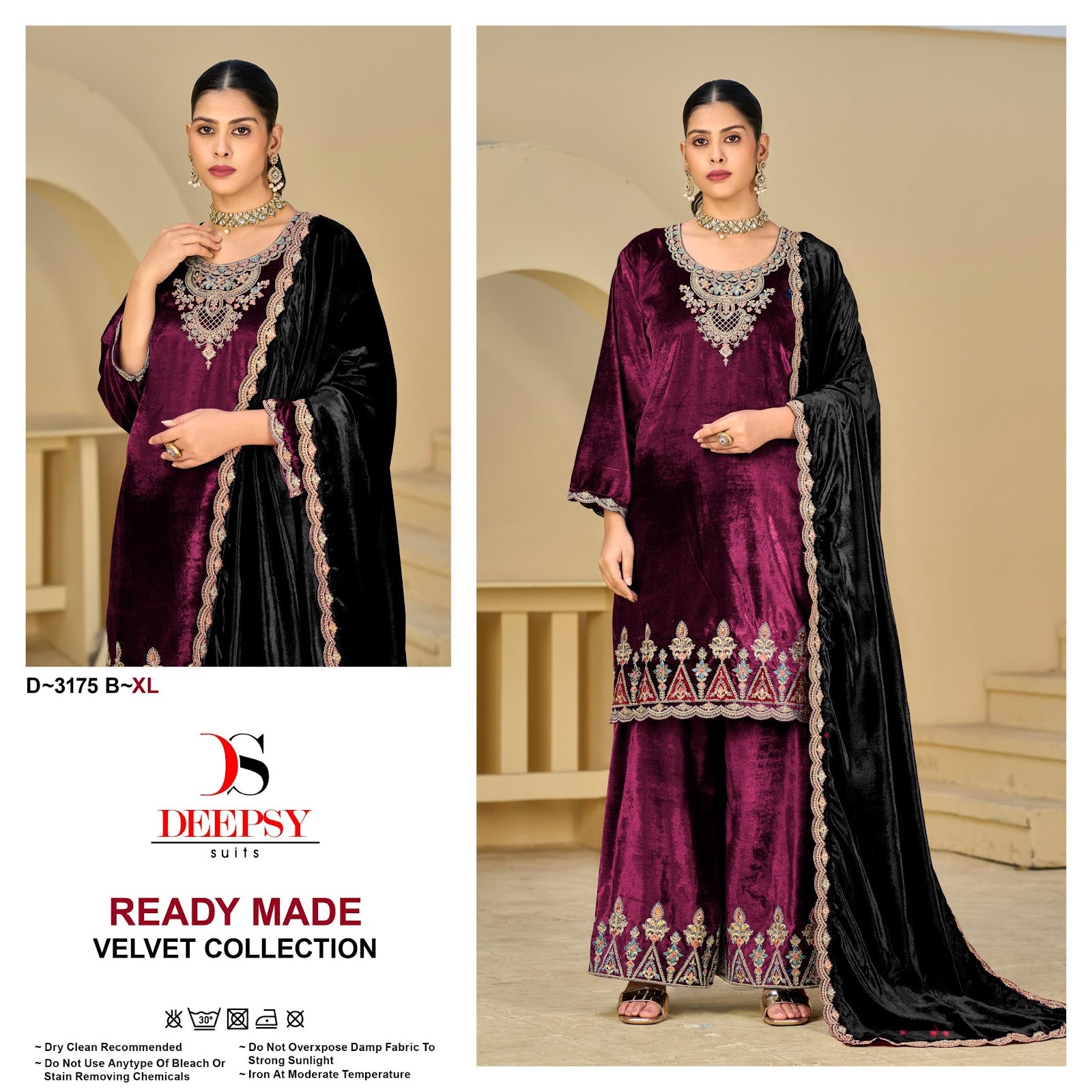 Design 3175 Deepsy Viscose Readymade Velvet Suits Manufacturer Ahmedabad