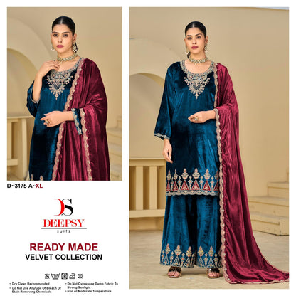 Design 3175 Deepsy Viscose Readymade Velvet Suits Manufacturer Ahmedabad