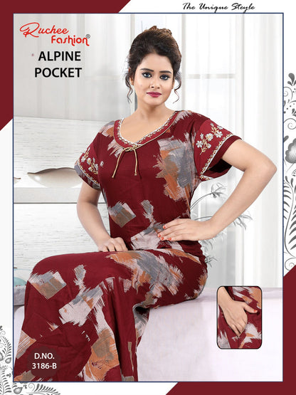 Design 3186-3187 Ruchee Fashion Alpine Night Gowns Manufacturer India