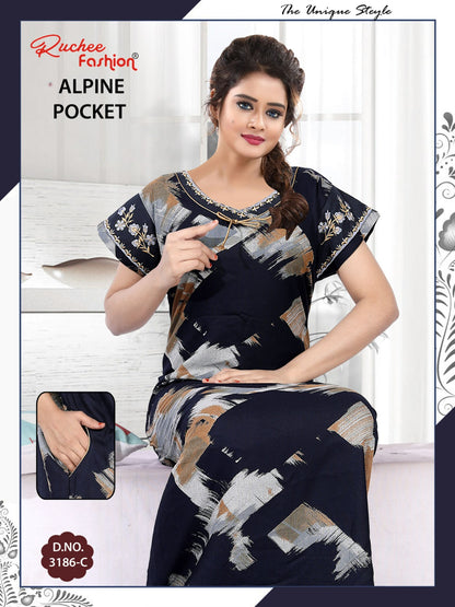 Design 3186-3187 Ruchee Fashion Alpine Night Gowns Manufacturer India
