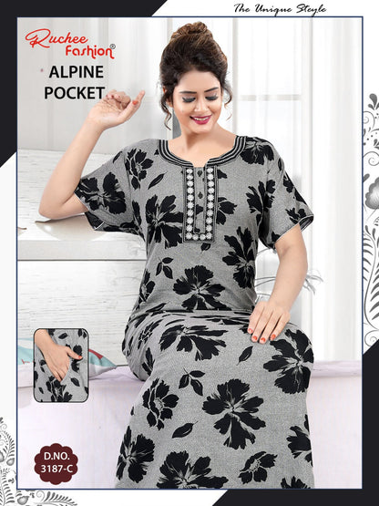 Design 3186-3187 Ruchee Fashion Alpine Night Gowns Manufacturer India