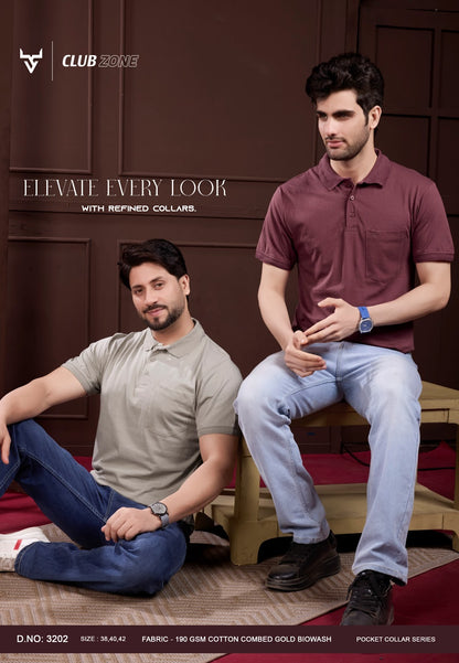 Design 3202 Club Zone Cotton Mens Tshirts Exporter Gujarat