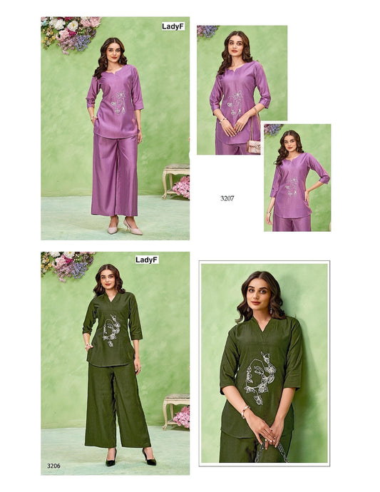 Design 3206-3207 Ladyf Vatican Co Ord Set Supplier India