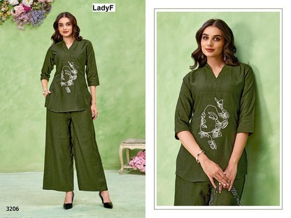 Design 3206-3207 Ladyf Vatican Co Ord Set Supplier India