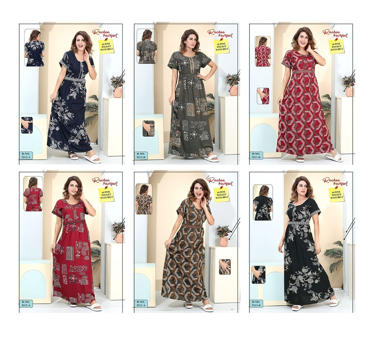 Design 3211-3213 Ruchee Fashion Alpine Night Gowns Wholesaler