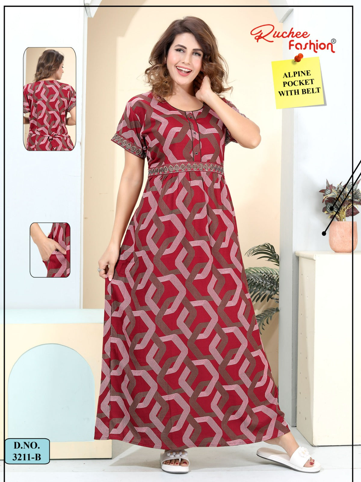 Design 3211-3213 Ruchee Fashion Alpine Night Gowns Wholesaler