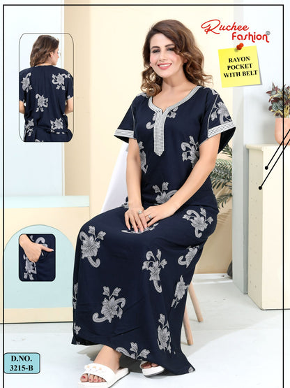 Design 3214-3217 Ruchee Fashion Rayon Night Gowns Exporter