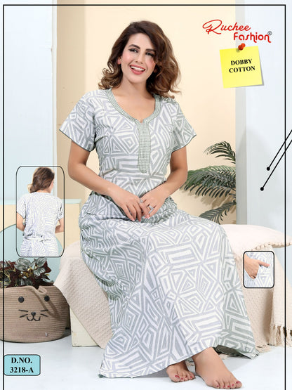 Design 3218-3221 Ruchee Fashion Cotton Night Gowns Supplier