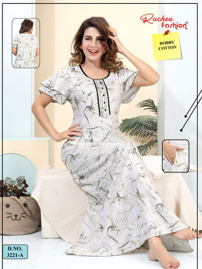 Design 3218-3221 Ruchee Fashion Cotton Night Gowns Supplier